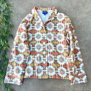 Pendleton Western Boho Button Down Sleep Shirt